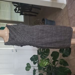 Classiques Entier 10 vertical darted ribbons plaid pencil dress